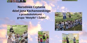 Narodowe Czytanie dzieł Jana Kochanowskiego z przedszkolakami